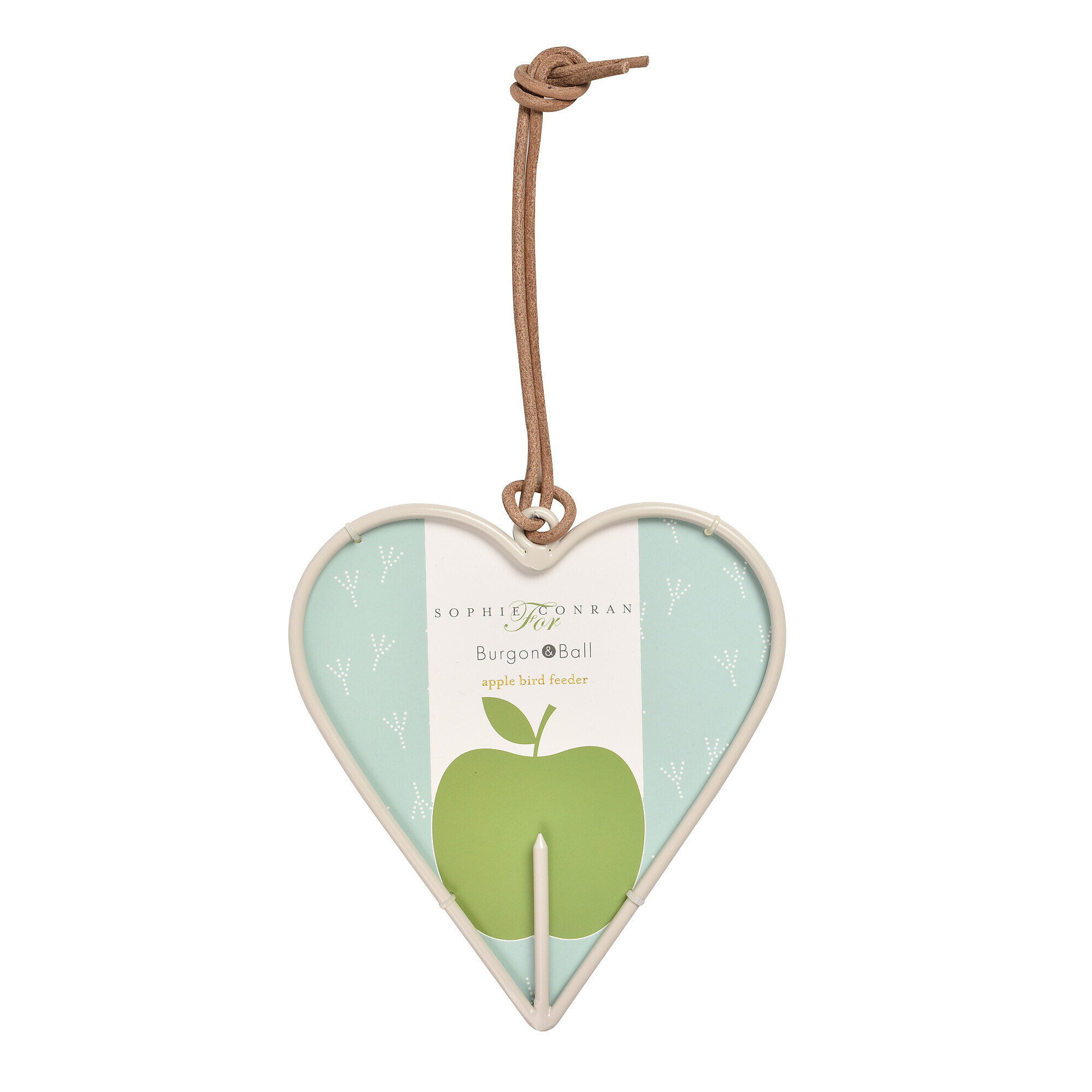 Burgon & Ball Sophie Conran Apple Bird Feeder — Heart-Shaped, Model# GSC/APPHEART